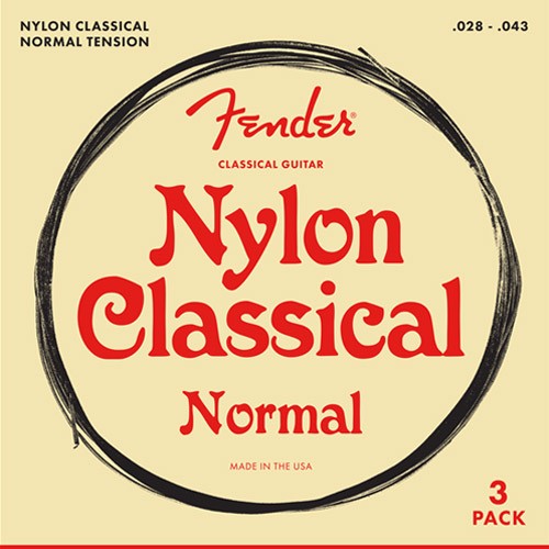 Fender Nylon Classical 100 normal - pack 3