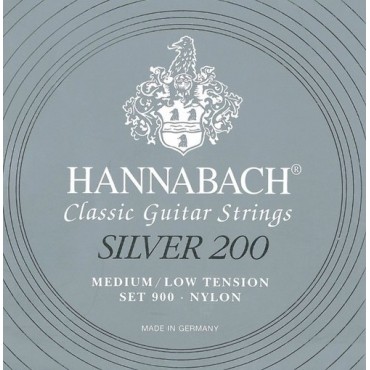 Hannabach Silver 200 set 900MLT medium / low tension lot de 3 cordes graves