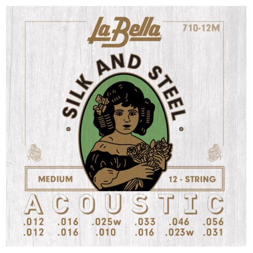 La Bella Acoustic Silk and Steel 710-12M medium