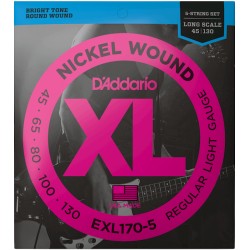 D'Addario EXL170-5 Tension Regular light