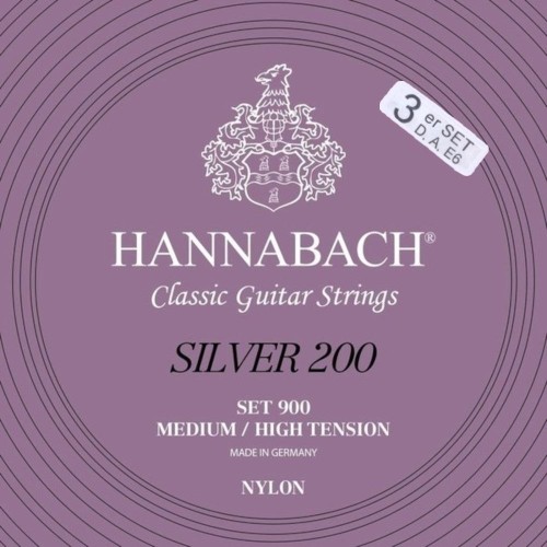 Hannabach Silver 200 set 900MLT medium / high tension lot de 3 cordes graves