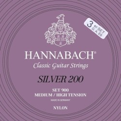 Hannabach Silver 200 set 900MLT medium / high tension lot de 3 cordes graves