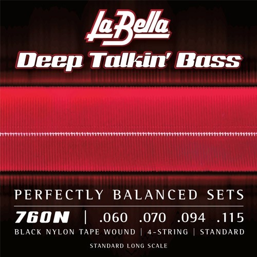 La Bella Deep Talkin' Bass Black Nylon 760N tension normale